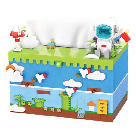 MOYU BLOCK MY97031 97031 non  CẢNH PHI HÀNH GIA KHÔNG GIAN HỘP KHĂN GIẤY LỚN bộ đồ chơi xếp lắp ráp ghép mô hình Gear TISSUE BOX Đồ Lắp Ghép 1289 khối