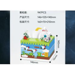 MOYU BLOCK MY97031 97031 non  CẢNH PHI HÀNH GIA KHÔNG GIAN HỘP KHĂN GIẤY LỚN bộ đồ chơi xếp lắp ráp ghép mô hình Gear TISSUE BOX Đồ Lắp Ghép 1289 khối