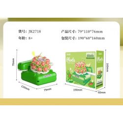 JAKI JK2718 2718 non  NHẬT KÝ THỰC VẬT ĐIỆN THOẠI NHỎ NỞ HOA ĐÀO bộ đồ chơi xếp lắp ráp ghép mô hình Creator PLANTE Sáng Tạo