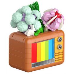 JAKI JK2716 2716 non  TẠP CHÍ THỰC VẬT TV THƯ GIÃN bộ đồ chơi xếp lắp ráp ghép mô hình Creator PLANTE RELAX TELEVISION Sáng Tạo