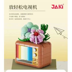 JAKI JK2716 2716 non  TẠP CHÍ THỰC VẬT TV THƯ GIÃN bộ đồ chơi xếp lắp ráp ghép mô hình Creator PLANTE RELAX TELEVISION Sáng Tạo