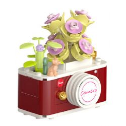 JAKI JK2715 2715 non  NHẬT KÝ THỰC VẬT MÁY ẢNH NHỎ HOA HẠNH PHÚC bộ đồ chơi xếp lắp ráp ghép mô hình Creator PLANTE HAPPY CAMERA Sáng Tạo
