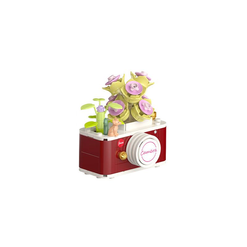 JAKI JK2715 2715 non  NHẬT KÝ THỰC VẬT MÁY ẢNH NHỎ HOA HẠNH PHÚC bộ đồ chơi xếp lắp ráp ghép mô hình Creator PLANTE HAPPY CAMERA Sáng Tạo