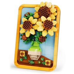 MOYU BLOCK MY97110 97110 non  BỨC TRANH NỔI TIẾNG THẾ GIỚI HOA HƯỚNG DƯƠNG bộ đồ chơi xếp lắp ráp ghép mô hình Art FAMOUS PAINTINGS SUNFLOWERS 871 khối
