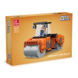 JIESTAR 51019 non  THÀNH PHỐ TOÀN CẦU CON LĂN HẠNG NẶNG bộ đồ chơi xếp lắp ráp ghép mô hình City HEAVY DUTY ROAD ROLLER 187 khối