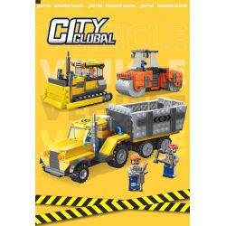 JIESTAR 51019 non  THÀNH PHỐ TOÀN CẦU CON LĂN HẠNG NẶNG bộ đồ chơi xếp lắp ráp ghép mô hình City HEAVY DUTY ROAD ROLLER 187 khối