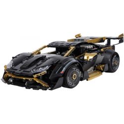LINGRUI MODEL JIMU LIANGPIN 10600 non  LAMBO VÀNG ĐEN STO tỷ lệ 1:10 bộ đồ chơi xếp lắp ráp ghép mô hình  BLACK GOLD RAMBO LAMBORGHINI HURACÁN STO Kỹ Thuật Công Nghệ Cao Mô Hình Phương Tiện 2519 khối