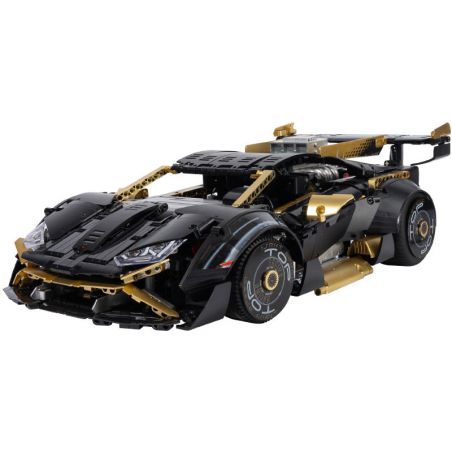 LINGRUI MODEL JIMU LIANGPIN 10600 non  LAMBO VÀNG ĐEN STO tỷ lệ 1:10 bộ đồ chơi xếp lắp ráp ghép mô hình  BLACK GOLD RAMBO LAMBORGHINI HURACÁN STO Kỹ Thuật Công Nghệ Cao Mô Hình Phương Tiện 2519 khối