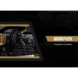 LINGRUI MODEL JIMU LIANGPIN 10600 non  LAMBO VÀNG ĐEN STO tỷ lệ 1:10 bộ đồ chơi xếp lắp ráp ghép mô hình  BLACK GOLD RAMBO LAMBORGHINI HURACÁN STO Kỹ Thuật Công Nghệ Cao Mô Hình Phương Tiện 2519 khối