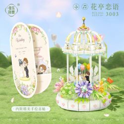 WEILE CHUANGXIANG 3003 non  HỘP NHẠC TÌNH YÊU HUATING bộ đồ chơi xếp lắp ráp ghép mô hình Creator Sáng Tạo 1352 khối