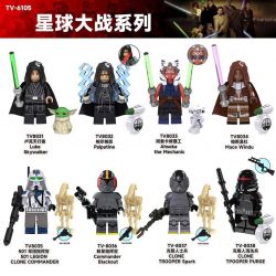 TV 6105 8031 8032 8033 8034 8035 8036 8037 8038 non  NHÂN VẬT NHỎ CỦA STAR WARS 8 LOẠI bộ đồ chơi xếp lắp ráp ghép mô hình Chiến Tranh Giữa Các Vì Sao