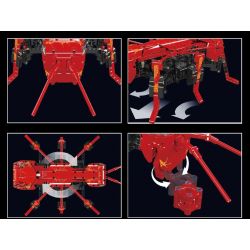 MouldKing 15068 Mould King 15068 non  LUÔN THAY ĐỔI VÀ NĂNG ĐỘNG KIẾN ​​ĐỎ bộ đồ chơi xếp lắp ráp ghép mô hình  RED ANT Kỹ Thuật Công Nghệ Cao Mô Hình Phương Tiện 786 khối