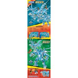 ZHEGAO 932011 non  SHENLONG MECHA MÀU XANH bộ đồ chơi xếp lắp ráp ghép mô hình DRAGON MECHA 500 khối