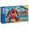 ZHEGAO 932009 non  SHENLONG MECHA MÀU ĐỎ bộ đồ chơi xếp lắp ráp ghép mô hình DRAGON MECHA 451 khối