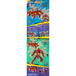 ZHEGAO 932009 non  SHENLONG MECHA MÀU ĐỎ bộ đồ chơi xếp lắp ráp ghép mô hình DRAGON MECHA 451 khối