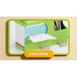 MOYU BLOCK MY97033 97033 non  HỘP ĐỰNG KHĂN GIẤY CÁ SẤU bộ đồ chơi xếp lắp ráp ghép mô hình Storage TISSUE BOX 1101 khối