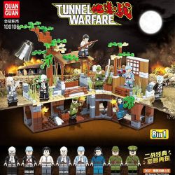 QuanGuan 100106 Quan Guan 100106 non  CHIẾN TRANH ĐƯỜNG HẦM 8 TỔ HỢP bộ đồ chơi xếp lắp ráp ghép mô hình Movie & Game TUNNEL WARFARE Phim Và Trò Chơi 625 khối