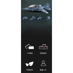 QIAO LE TONG 1516 non  MÁY BAY CHIẾN ĐẤU F-14 bộ đồ chơi xếp lắp ráp ghép mô hình Military Army F-14 CARRIER BASED WARPLANE Quân Sự Bộ Đội 419 khối