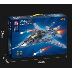 QIAO LE TONG 1516 non  MÁY BAY CHIẾN ĐẤU F-14 bộ đồ chơi xếp lắp ráp ghép mô hình Military Army F-14 CARRIER BASED WARPLANE Quân Sự Bộ Đội 419 khối