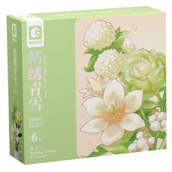 SEMBO 611067 non  SHOP HOA TUYẾT THÊU CAM bộ đồ chơi xếp lắp ráp ghép mô hình Flowers 331 khối