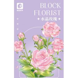 SEMBO 611066 non  CỬA HÀNG HOA HỒNG PHA LÊ bộ đồ chơi xếp lắp ráp ghép mô hình Flowers 261 khối