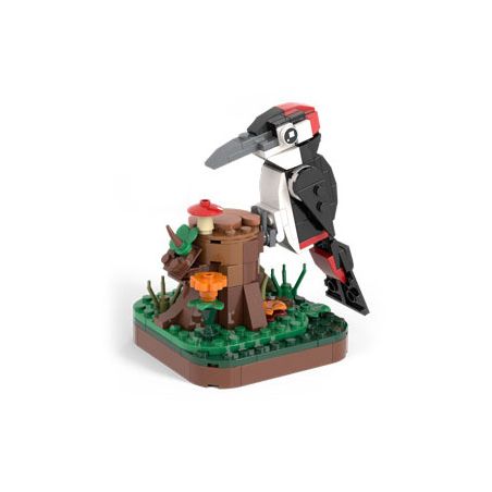 WANGE LIGAO DR.LUCK 1612 non  CHIM QUÁI THÚ TUYỆT VỜI GÕ KIẾN bộ đồ chơi xếp lắp ráp ghép mô hình WONDERFUL ANIMALS WOODPECKER 136 khối