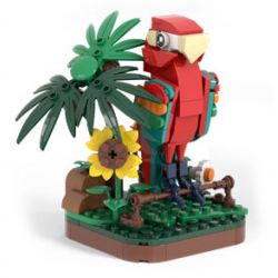 WANGE LIGAO DR.LUCK 1611 non  QUÁI THÚ TUYỆT VỜI CHIM VẸT bộ đồ chơi xếp lắp ráp ghép mô hình WONDERFUL ANIMALS PARROT 152 khối