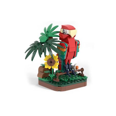 WANGE LIGAO DR.LUCK 1611 non  QUÁI THÚ TUYỆT VỜI CHIM VẸT bộ đồ chơi xếp lắp ráp ghép mô hình WONDERFUL ANIMALS PARROT 152 khối