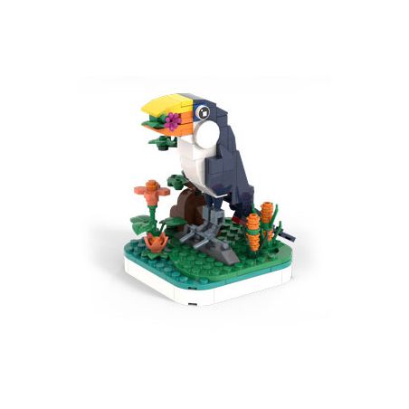 WANGE LIGAO DR.LUCK 1610 non  CHIM QUÁI THÚ TUYỆT VỜI TOUCAN bộ đồ chơi xếp lắp ráp ghép mô hình WONDERFUL ANIMALS TOUCAN 141 khối