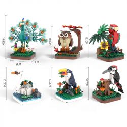 WANGE LIGAO DR.LUCK 1607 non  CHIM QUÁI THÚ TUYỆT VỜI CON CÔNG bộ đồ chơi xếp lắp ráp ghép mô hình WONDERFUL ANIMALS PEACOCK 177 khối