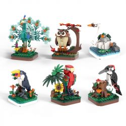 WANGE LIGAO DR.LUCK 1607 non  CHIM QUÁI THÚ TUYỆT VỜI CON CÔNG bộ đồ chơi xếp lắp ráp ghép mô hình WONDERFUL ANIMALS PEACOCK 177 khối