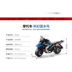 ACHKO 30026 non  KHOA HỌC VIỄN TƯỞNG CHIM NƯỚC XANH bộ đồ chơi xếp lắp ráp ghép mô hình Motorcycle Motorbike Xe Hai Bánh 307 khối