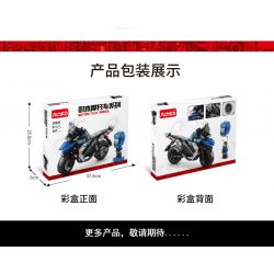ACHKO 30026 non  KHOA HỌC VIỄN TƯỞNG CHIM NƯỚC XANH bộ đồ chơi xếp lắp ráp ghép mô hình Motorcycle Motorbike Xe Hai Bánh 307 khối