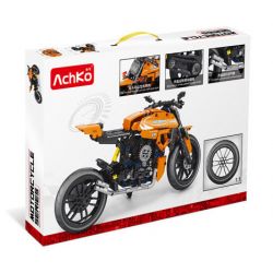 ACHKO 30019 non  XE MÁY CÔNG NGHỆ ORANGE bộ đồ chơi xếp lắp ráp ghép mô hình  Kỹ Thuật Công Nghệ Cao Mô Hình Phương Tiện 578 khối