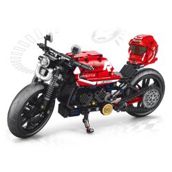 ACHKO 30017 non  XE MÁY CÔNG NGHỆ ĐỎ bộ đồ chơi xếp lắp ráp ghép mô hình  Kỹ Thuật Công Nghệ Cao Mô Hình Phương Tiện 566 khối