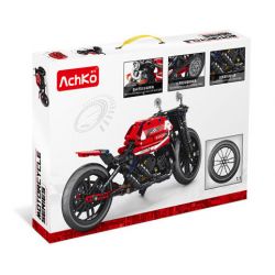 ACHKO 30017 non  XE MÁY CÔNG NGHỆ ĐỎ bộ đồ chơi xếp lắp ráp ghép mô hình  Kỹ Thuật Công Nghệ Cao Mô Hình Phương Tiện 566 khối