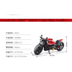 ACHKO 30017 non  XE MÁY CÔNG NGHỆ ĐỎ bộ đồ chơi xếp lắp ráp ghép mô hình  Kỹ Thuật Công Nghệ Cao Mô Hình Phương Tiện 566 khối