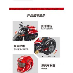 ACHKO 30017 non  XE MÁY CÔNG NGHỆ ĐỎ bộ đồ chơi xếp lắp ráp ghép mô hình  Kỹ Thuật Công Nghệ Cao Mô Hình Phương Tiện 566 khối