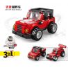 ACHKO 10014 non  XE NỔI TIẾNG THẾ GIỚI ĐỊA HÌNH JEEP bộ đồ chơi xếp lắp ráp ghép mô hình Creator 3 In 1 JEEP OFF-ROAD VEHICLE Sáng Tạo Với 3 Mẫu 149 khối