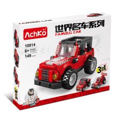 ACHKO 10014 non  XE NỔI TIẾNG THẾ GIỚI ĐỊA HÌNH JEEP bộ đồ chơi xếp lắp ráp ghép mô hình Creator 3 In 1 JEEP OFF-ROAD VEHICLE Sáng Tạo Với 3 Mẫu 149 khối