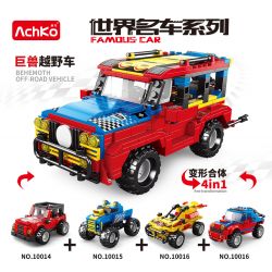 ACHKO 10014 non  XE NỔI TIẾNG THẾ GIỚI ĐỊA HÌNH JEEP bộ đồ chơi xếp lắp ráp ghép mô hình Creator 3 In 1 JEEP OFF-ROAD VEHICLE Sáng Tạo Với 3 Mẫu 149 khối