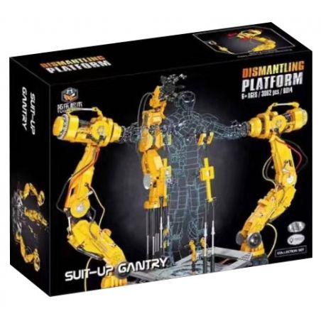 THULE 6014 non  NỀN TẢNG THÁO DỠ GIÁP IRON MAN bộ đồ chơi xếp lắp ráp ghép mô hình Marvel Super Heroes DISMANTLING PLATFORM Siêu Anh Hùng Marvel 3062 khối