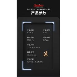 THULE 6016 non  NGƯỜI SẮT MARK II bộ đồ chơi xếp lắp ráp ghép mô hình Marvel Super Heroes IRON HERO Siêu Anh Hùng Marvel 1168 khối