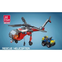JIESTAR 52018 non  UNIVERSAL CITY TRỰC THĂNG CỨU HỘ bộ đồ chơi xếp lắp ráp ghép mô hình RESCUE HELICOPTER Thành Phố 180 khối