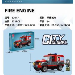 JIESTAR 52017 non  THÀNH PHỐ TOÀN CẦU XE CỨU HỎA bộ đồ chơi xếp lắp ráp ghép mô hình City FIRE ENGINE 271 khối