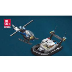 JIESTAR 54109 non  THÀNH PHỐ VŨ TRỤ MANHUNT bộ đồ chơi xếp lắp ráp ghép mô hình City PURSUIT 130 khối