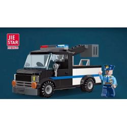 JIESTAR 54108 non  UNIVERSAL CITY XE CỨU HỘ NÂNG CỦA CẢNH SÁT bộ đồ chơi xếp lắp ráp ghép mô hình POLICE LIFE RESCUE VEHICLE Thành Phố 148 khối