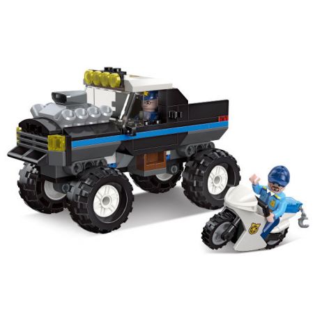 JIESTAR 54107 non  UNIVERSAL CITY ĐUỔI THEO XE ĐỊA HÌNH bộ đồ chơi xếp lắp ráp ghép mô hình OFF ROAD PURSUIT VEHICLE Thành Phố 147 khối