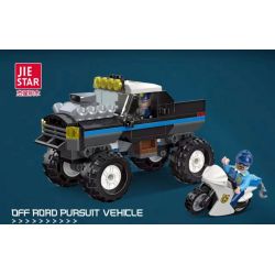 JIESTAR 54107 non  UNIVERSAL CITY ĐUỔI THEO XE ĐỊA HÌNH bộ đồ chơi xếp lắp ráp ghép mô hình OFF ROAD PURSUIT VEHICLE Thành Phố 147 khối
