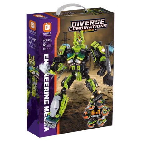 FORANGE FC3835 3835 non  SỰ KẾT HỢP ĐA NĂNG XE KỸ THUẬT bộ đồ chơi xếp lắp ráp ghép mô hình Creator Sáng Tạo 518 khối